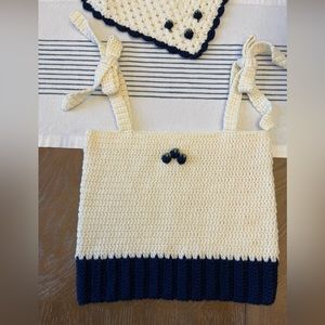 Blueberries crochet crop top